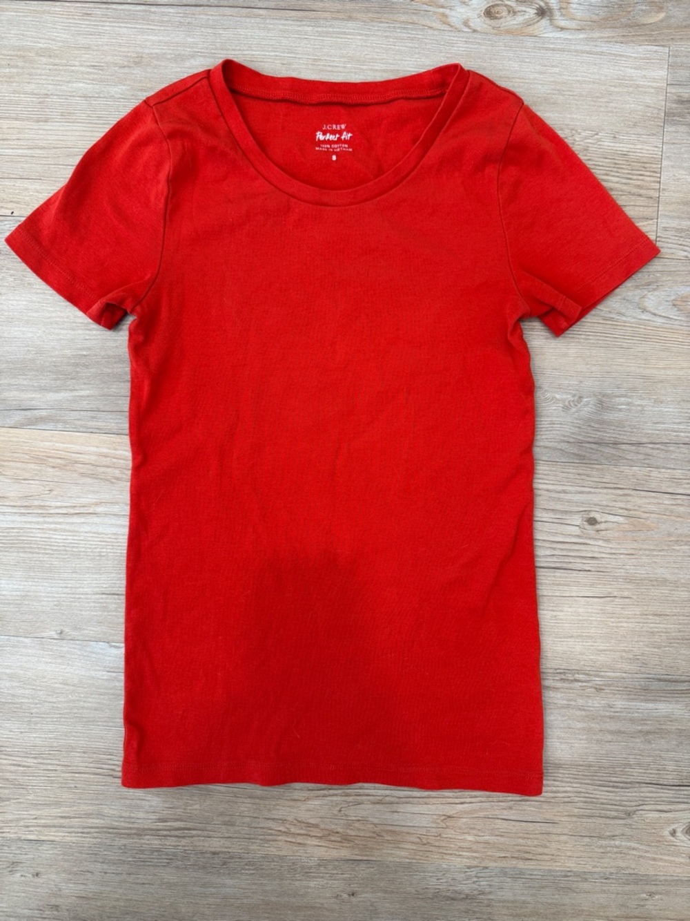 J. Crew Red Short Sleeve Crewneck Tee